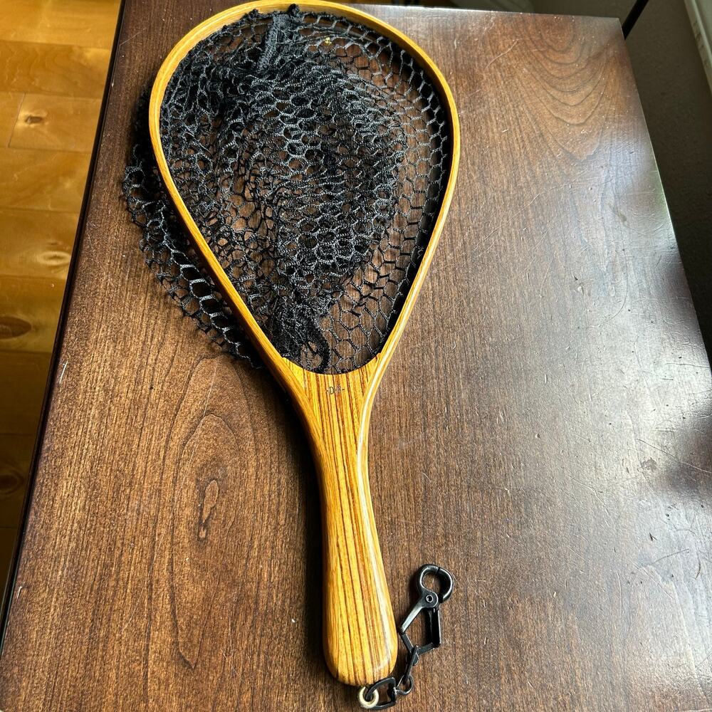 Vintage Fly Fishing Landing Net Fine Wood Handcrafted DF branded